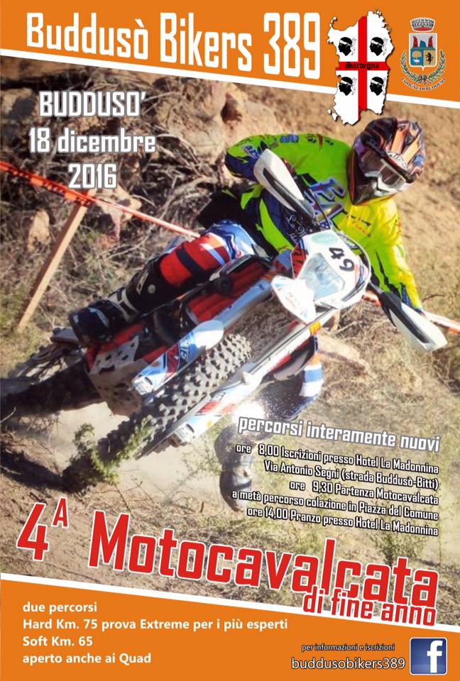 Manifesto 4° motocavalcata di Fine anno - Buddusò Bikers 389 Manifesto 4° motocavalcata di Fine anno - Buddusò Bikers 389