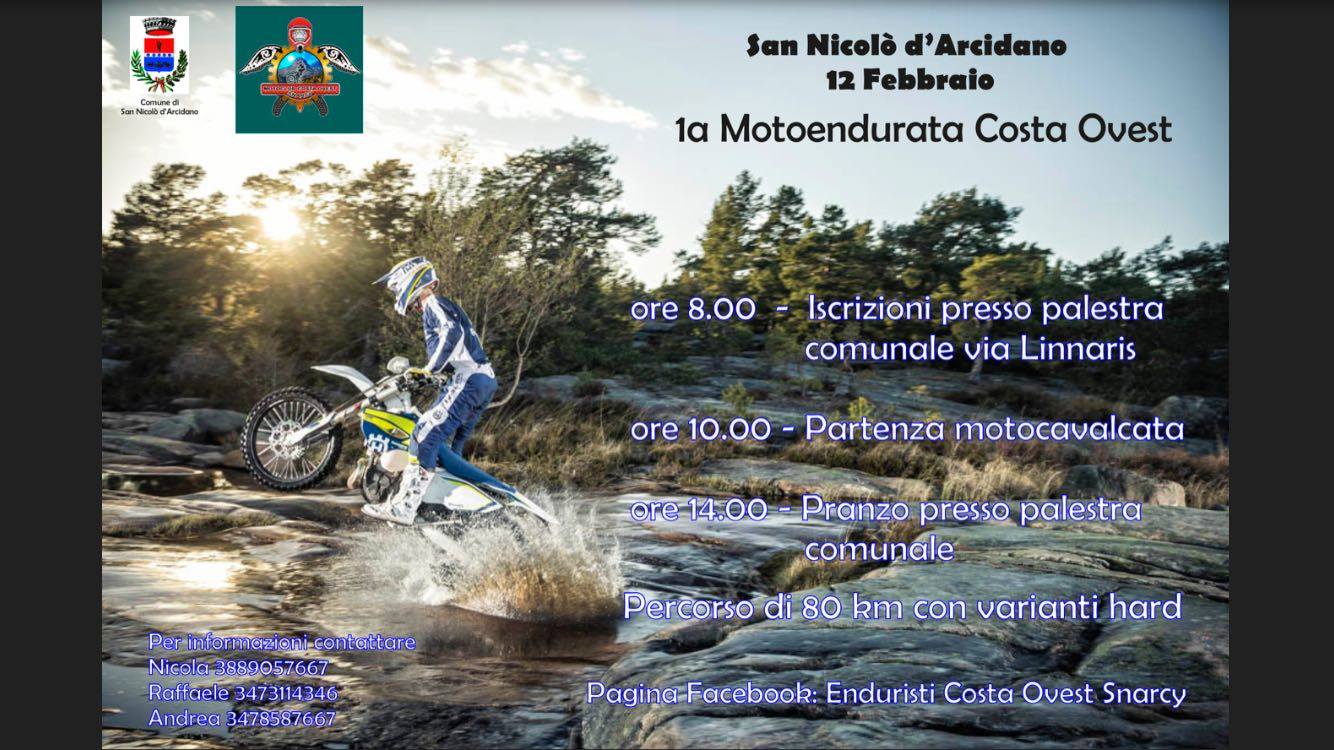 Locandina 1° Motocavalcata della Costa Ovest San Nicolò d'Arcidano Locandina 1° Motocavalcata della Costa Ovest San Nicolò d'Arcidano