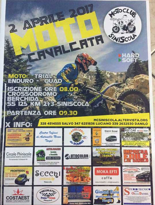 Locandina Motocavalcata Siniscola 2017 Locandina Motocavalcata Siniscola 2017