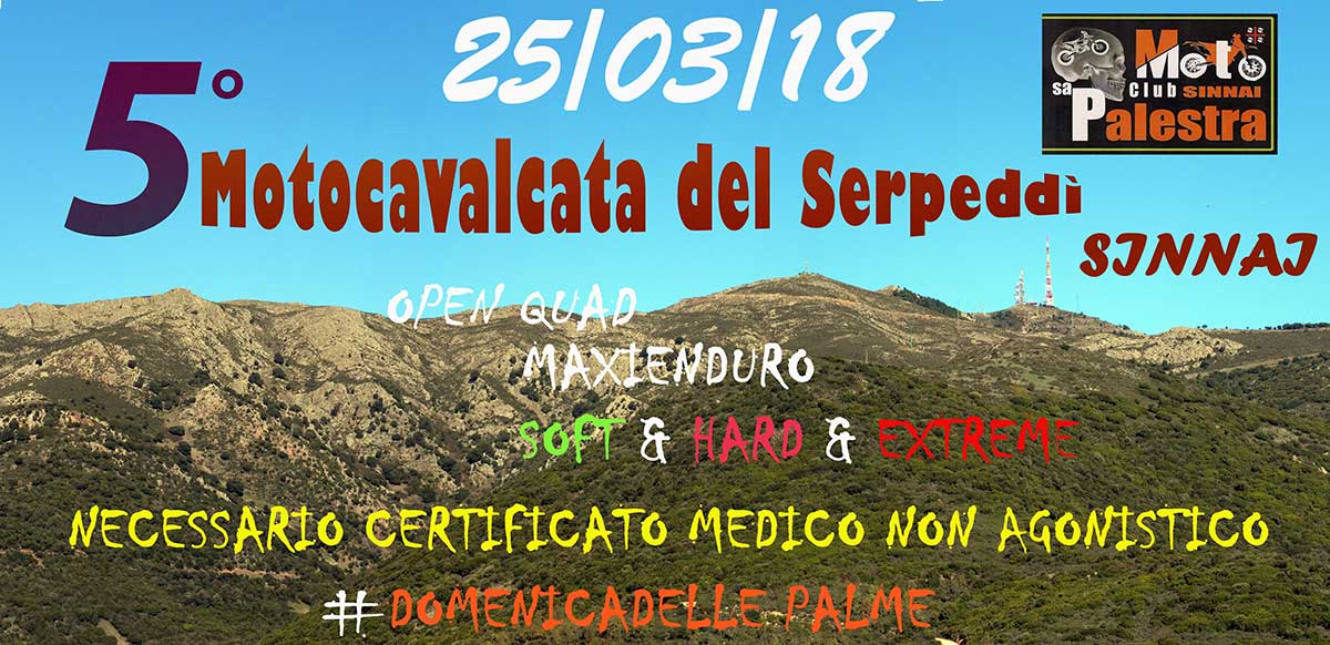Locandina Motocavalcata Sinnai 2018 Locandina Motocavalcata Sinnai 2018