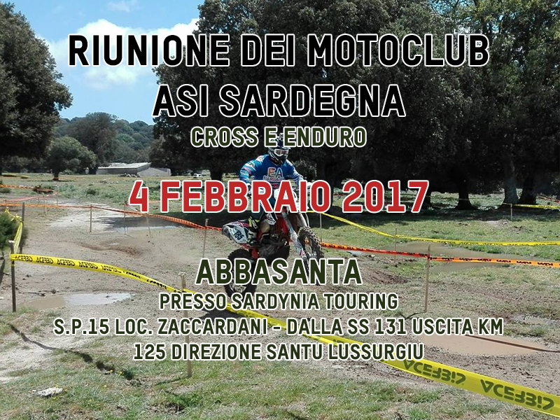 Riunione dei motoclub Cross-Enduro ASI Sardegna 2017 Riunione dei motoclub Cross-Enduro ASI Sardegna 2017
